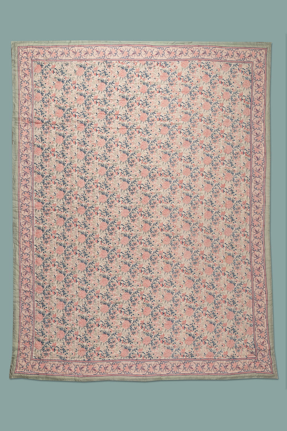 Ian Snow Ltd Amelia Hand Block Print Cotton Quilt