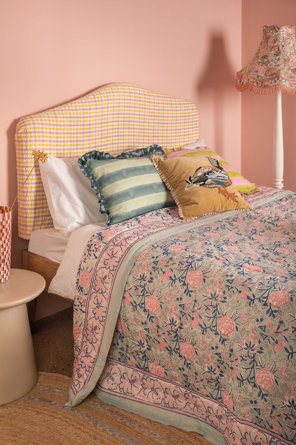 Ian Snow Ltd Amelia Hand Block Print Cotton Quilt