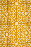 Ian Snow Ltd Mustard Yellow Block Print Cotton Quilt