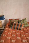 Ian Snow Ltd Terracotta Block Print Cotton Quilt