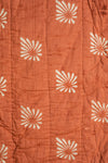 Ian Snow Ltd Terracotta Block Print Cotton Quilt