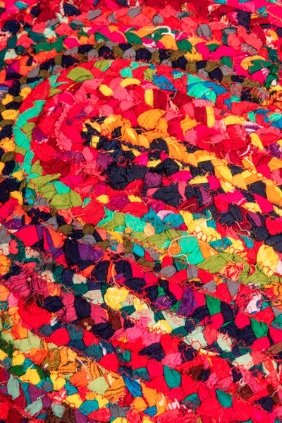 Ian Snow Ltd Multicoloured Plaited Rag Rug