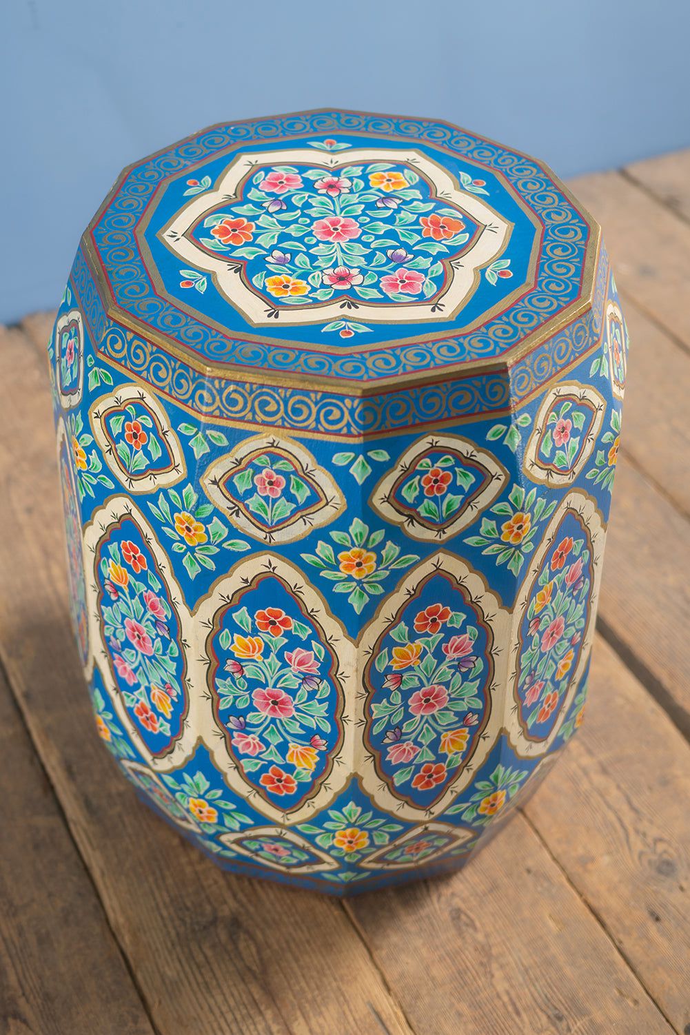 Ian Snow Ltd Hand Painted Navy Blue Side Table