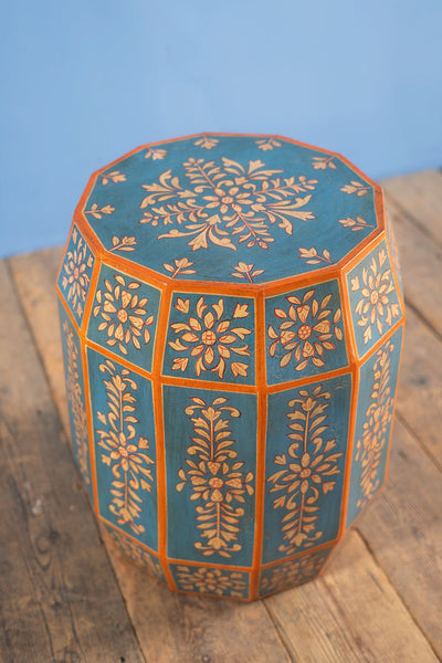 Ian Snow Ltd Hand Painted Sky Blue Side Table