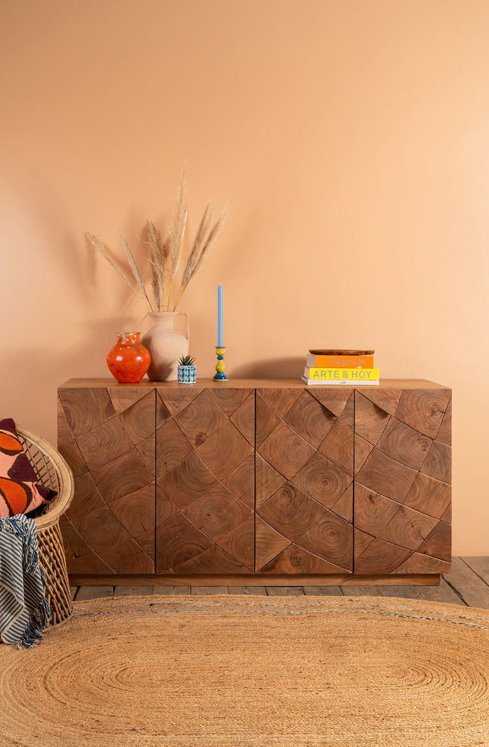 Ian Snow Ltd Calvino Acacia Wood Natural Finish Sideboard