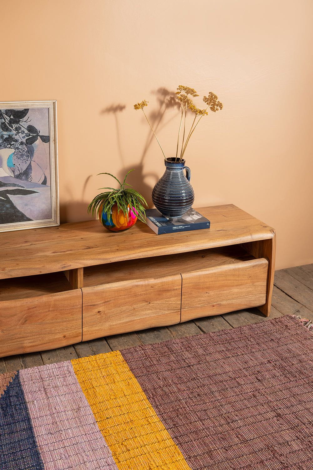 Ian Snow Ltd Doran Acacia Wood Natural Finish TV Cabinet