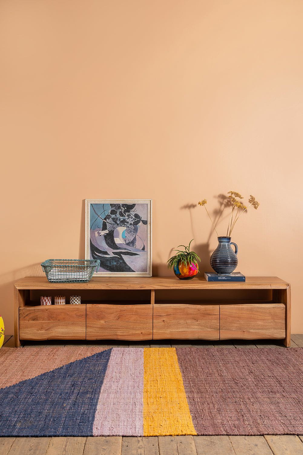 Ian Snow Ltd Doran Acacia Wood Natural Finish TV Cabinet