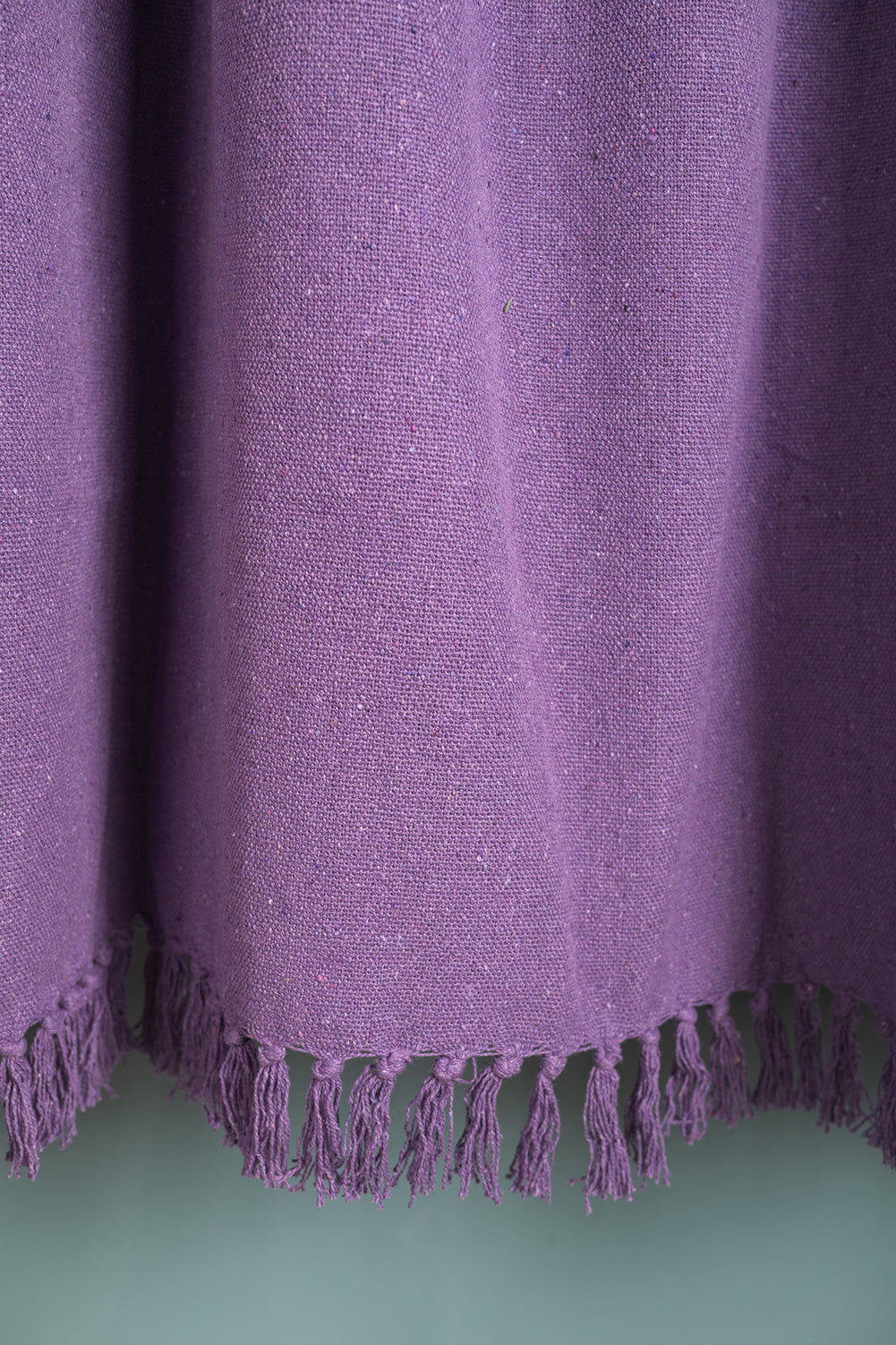 Ian Snow Ltd Lilac 100% Recycled Cotton Block Colour Throw