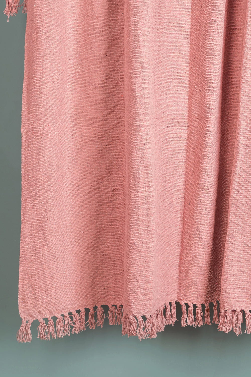 Ian Snow Ltd Pink 100% Recycled Cotton Block Colour Throw