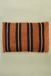 Ian Snow Ltd Whiskey Brown Stripe Block Print Cushion Cover Unfilled