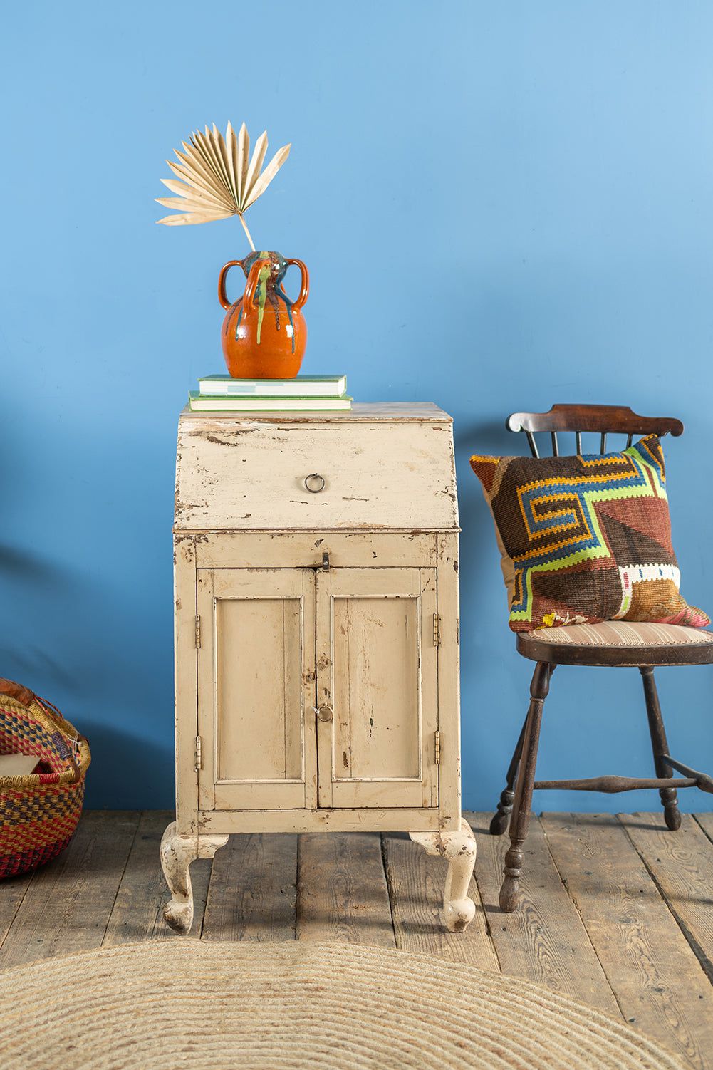 Ian Snow Ltd Cream Vintage Cupboard with Lidded Top
