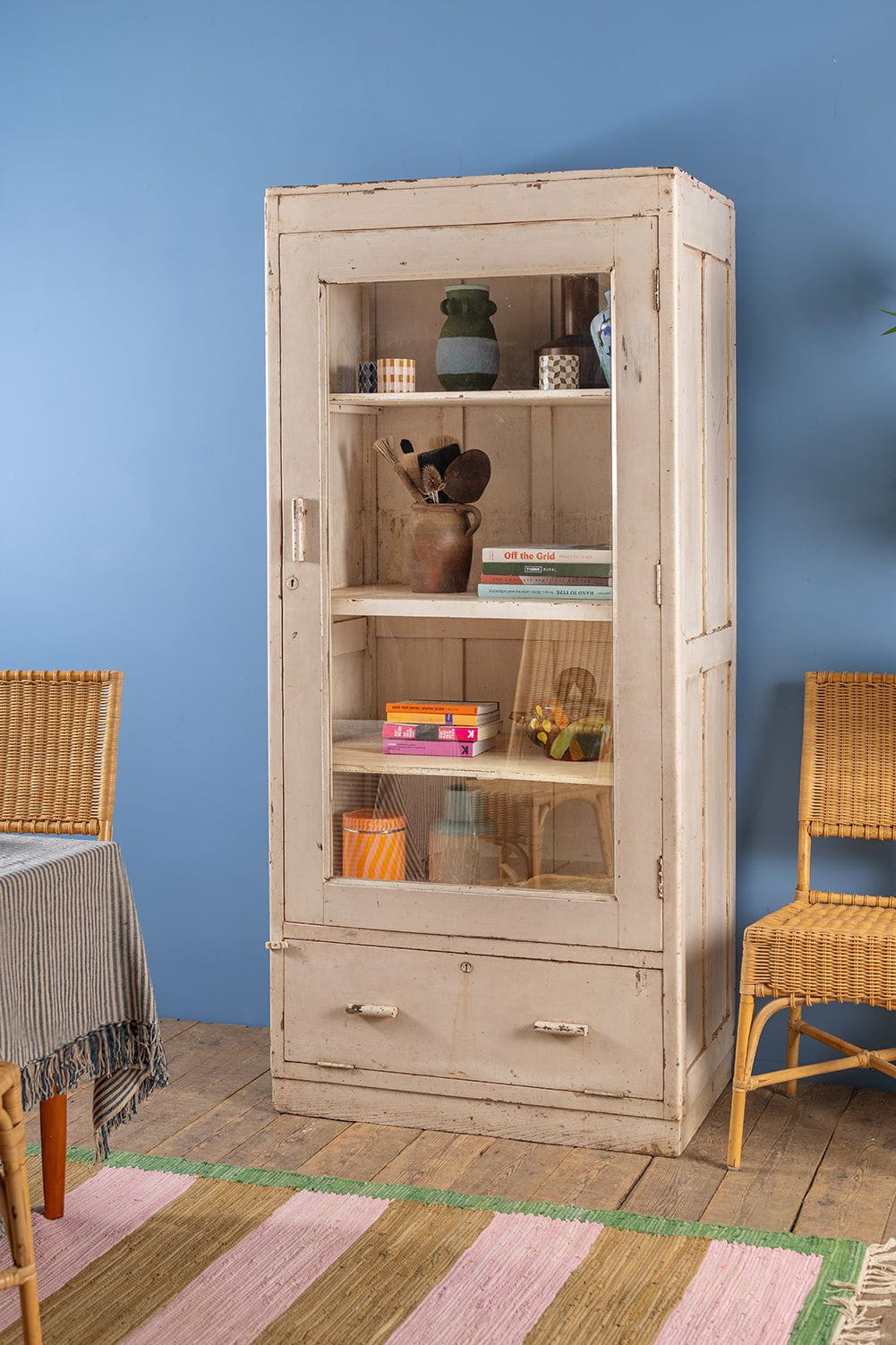 Ian Snow Ltd Cream Vintage Wooden Cabinet