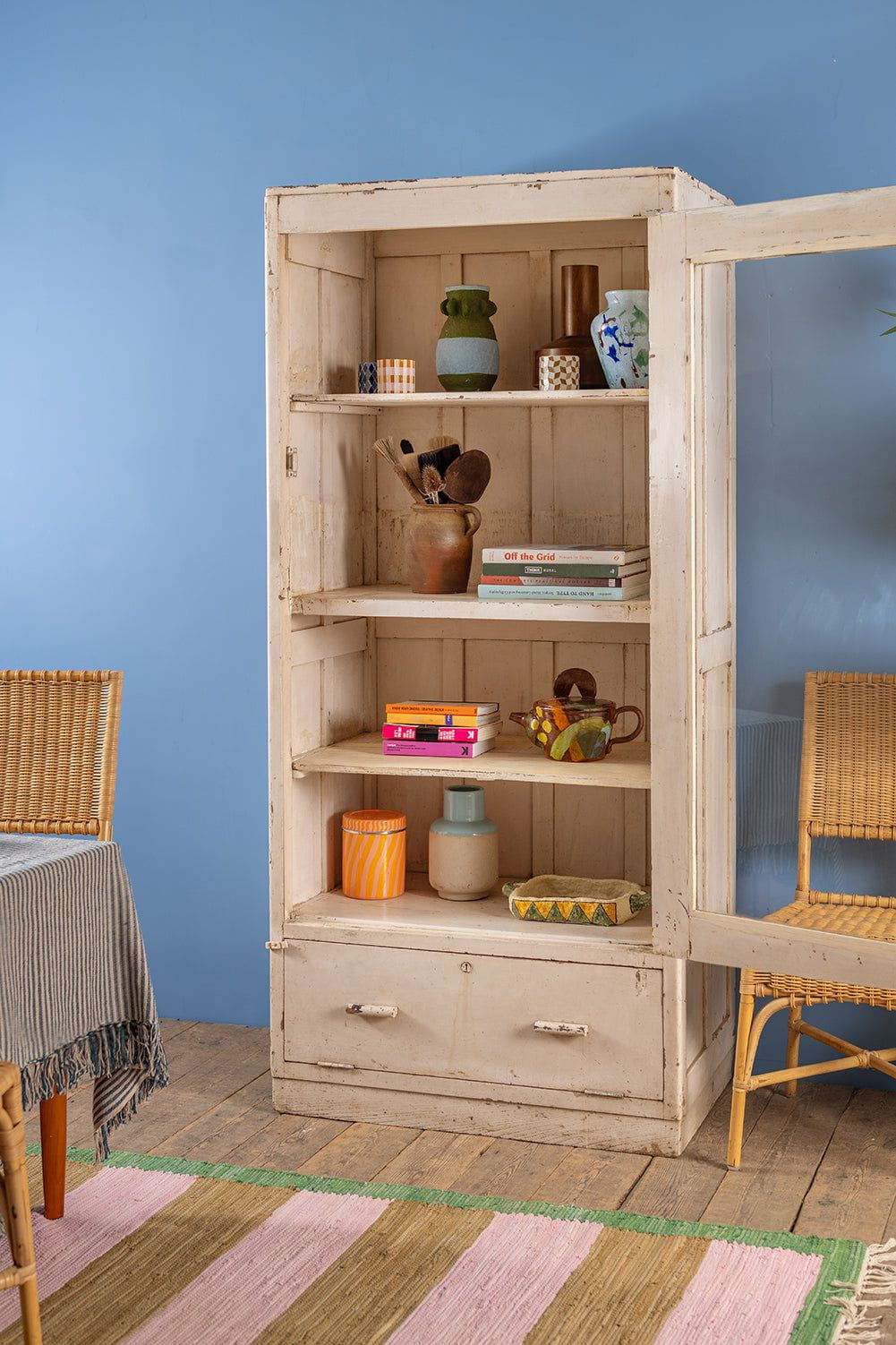 Ian Snow Ltd Cream Vintage Wooden Cabinet