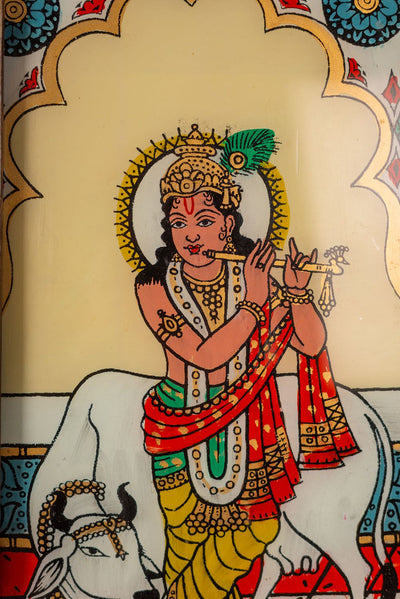 Ian Snow Ltd Vintage Almirah with Indian Paintings