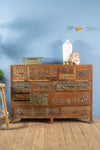 Ian Snow Ltd Vintage Carved & Coloured Drawer Unit