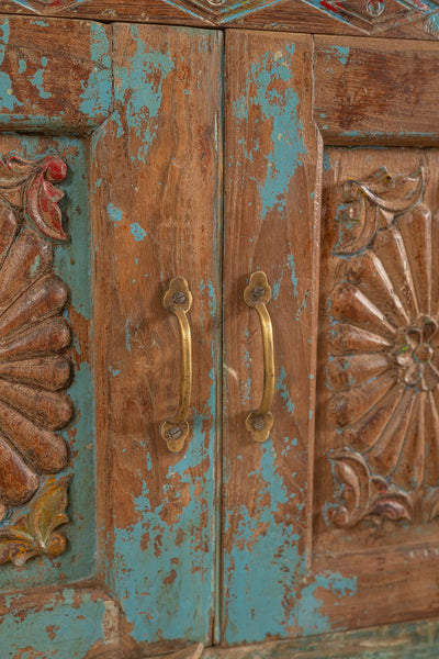 Ian Snow Ltd Vintage Carved & Coloured Sideboard