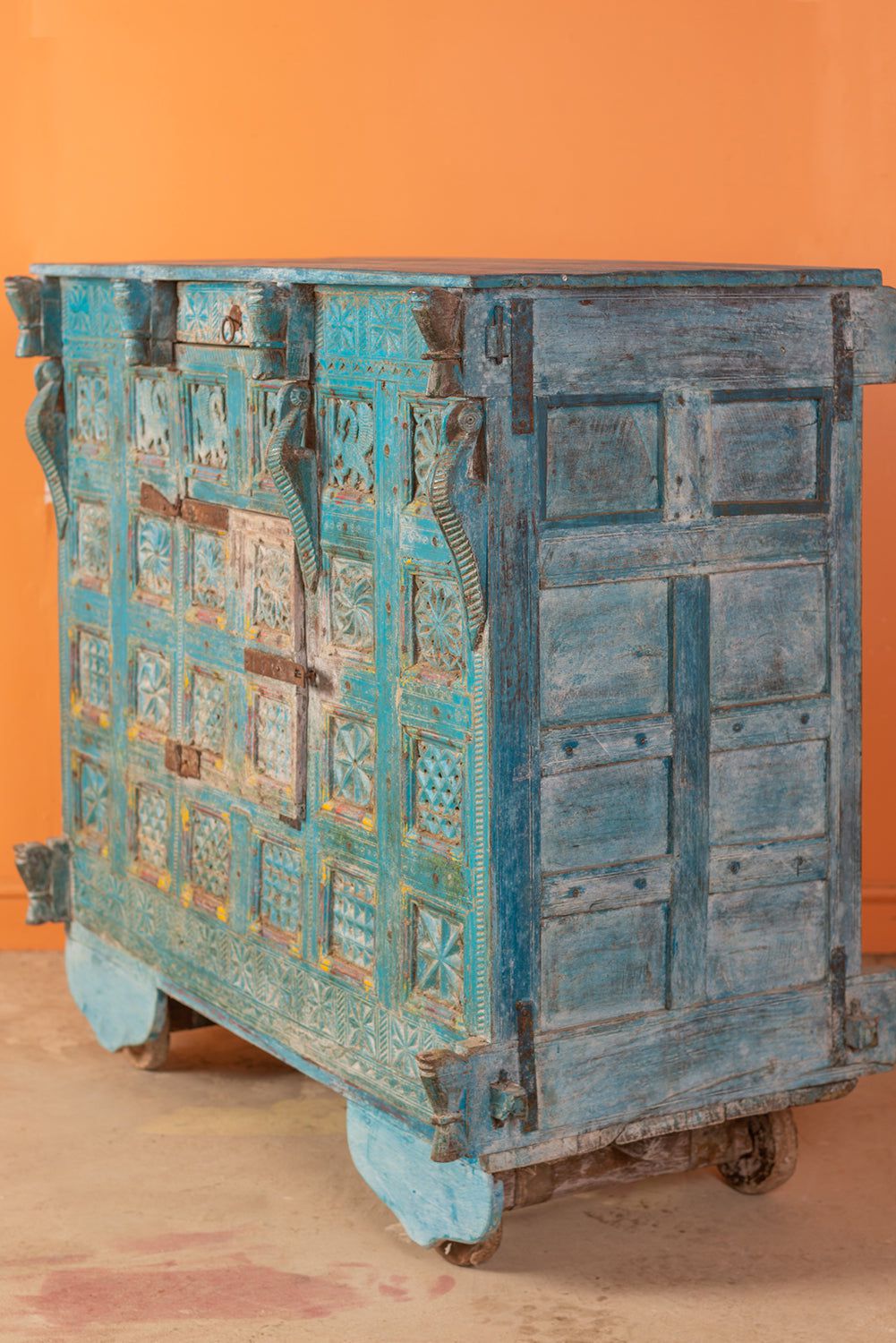 Ian Snow Ltd Vintage Light Blue Wooden Chest