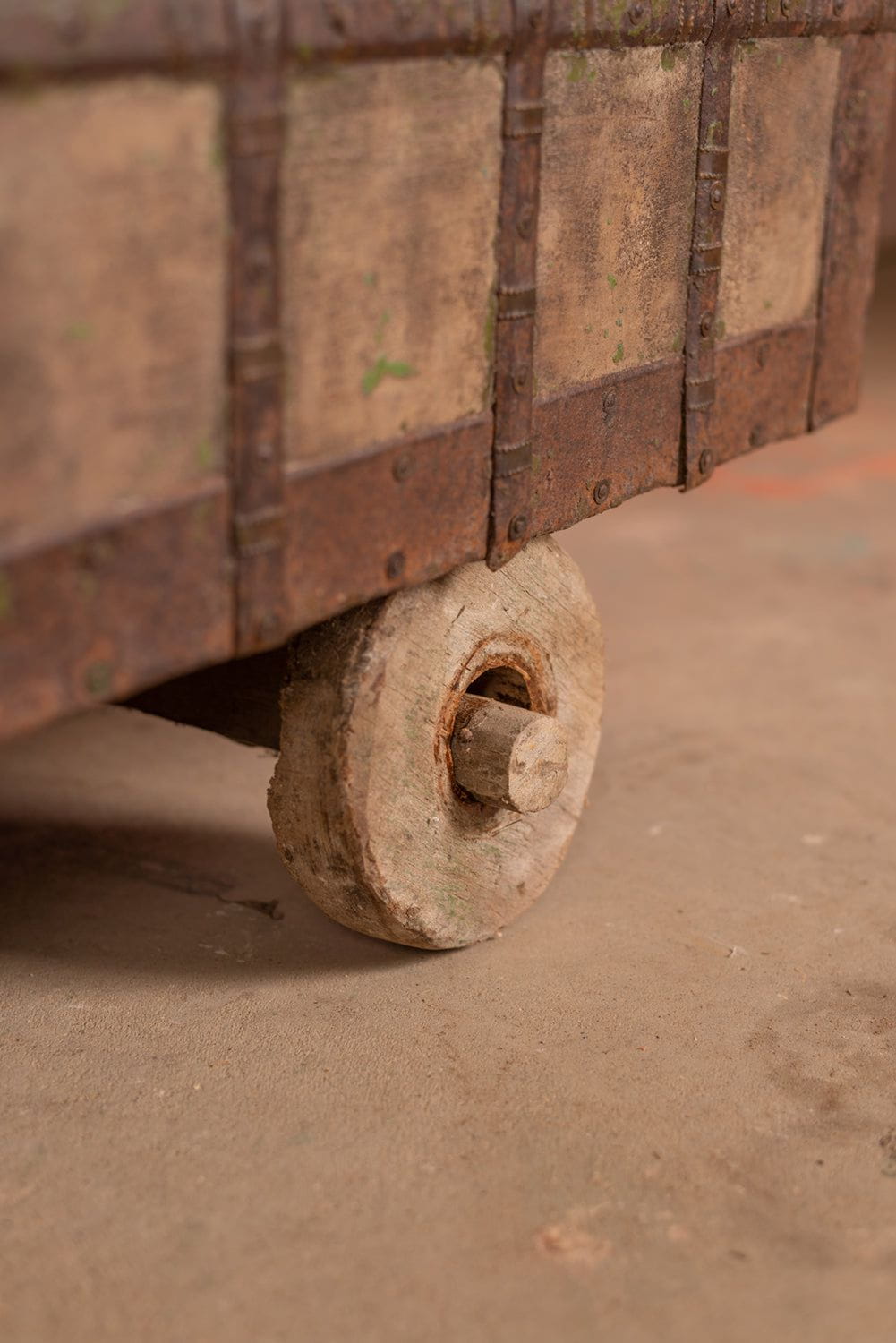 Ian Snow Ltd Vintage Rajasthani Wheel Chest