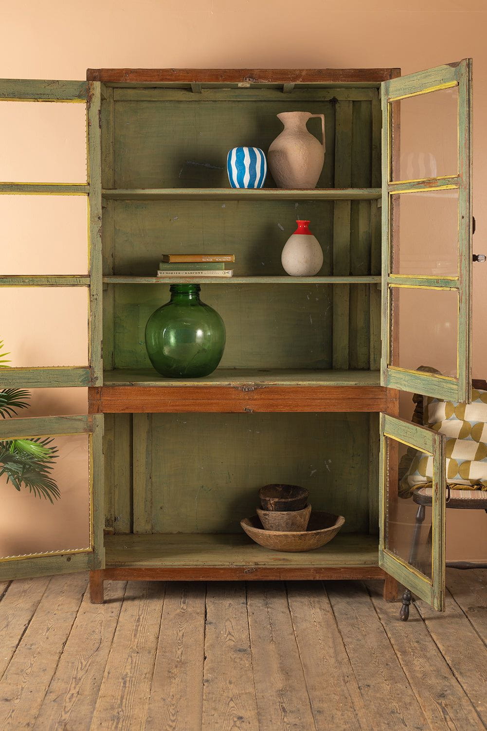 Ian Snow Ltd Vintage Wooden Glazed Cabinet