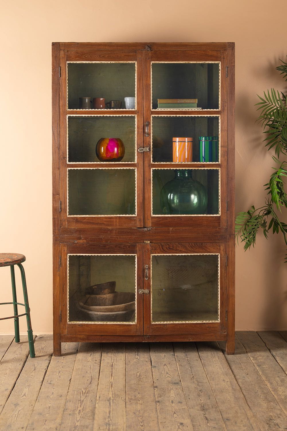 Ian Snow Ltd Vintage Wooden Glazed Cabinet