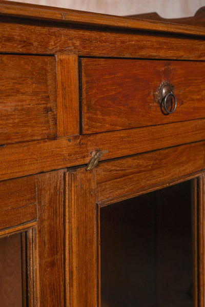 Ian Snow Ltd Vintage Wooden Glazed Cabinet