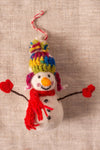 Ian Snow Ltd Felt Snowman with Hat Decoration