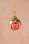 Ian Snow Ltd Gold Kashmiri Bauble with Hand Painted Rose Design