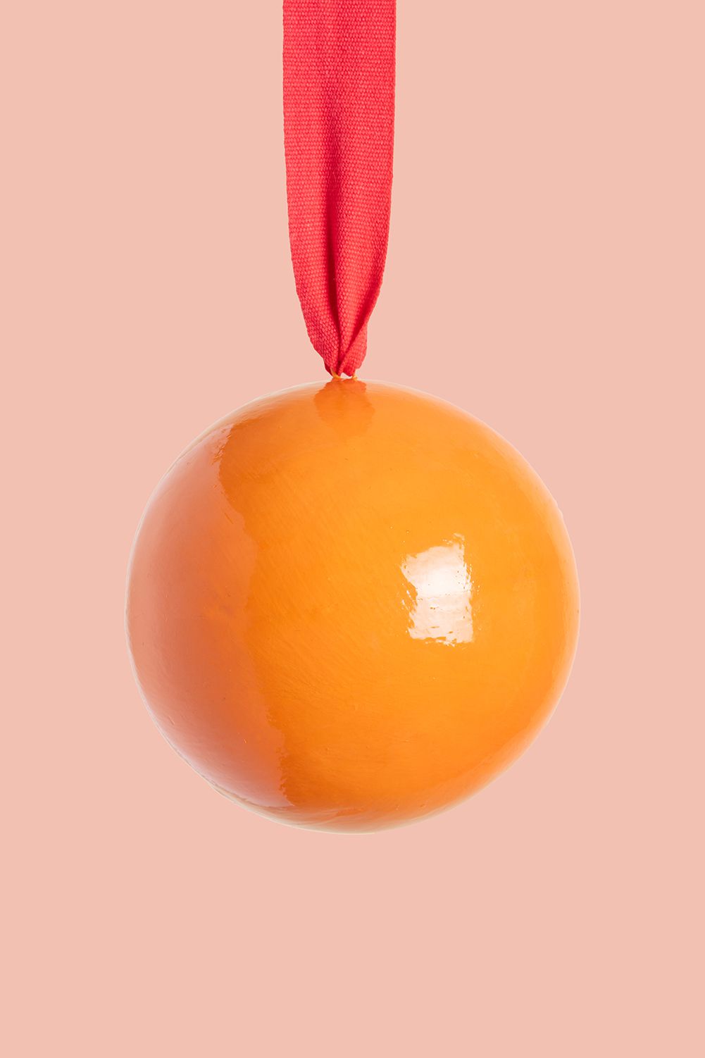 Ian Snow Ltd Orange and Red Colourblock Bauble