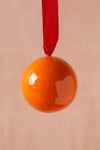 Ian Snow Ltd Orange and Red Colourblock Bauble