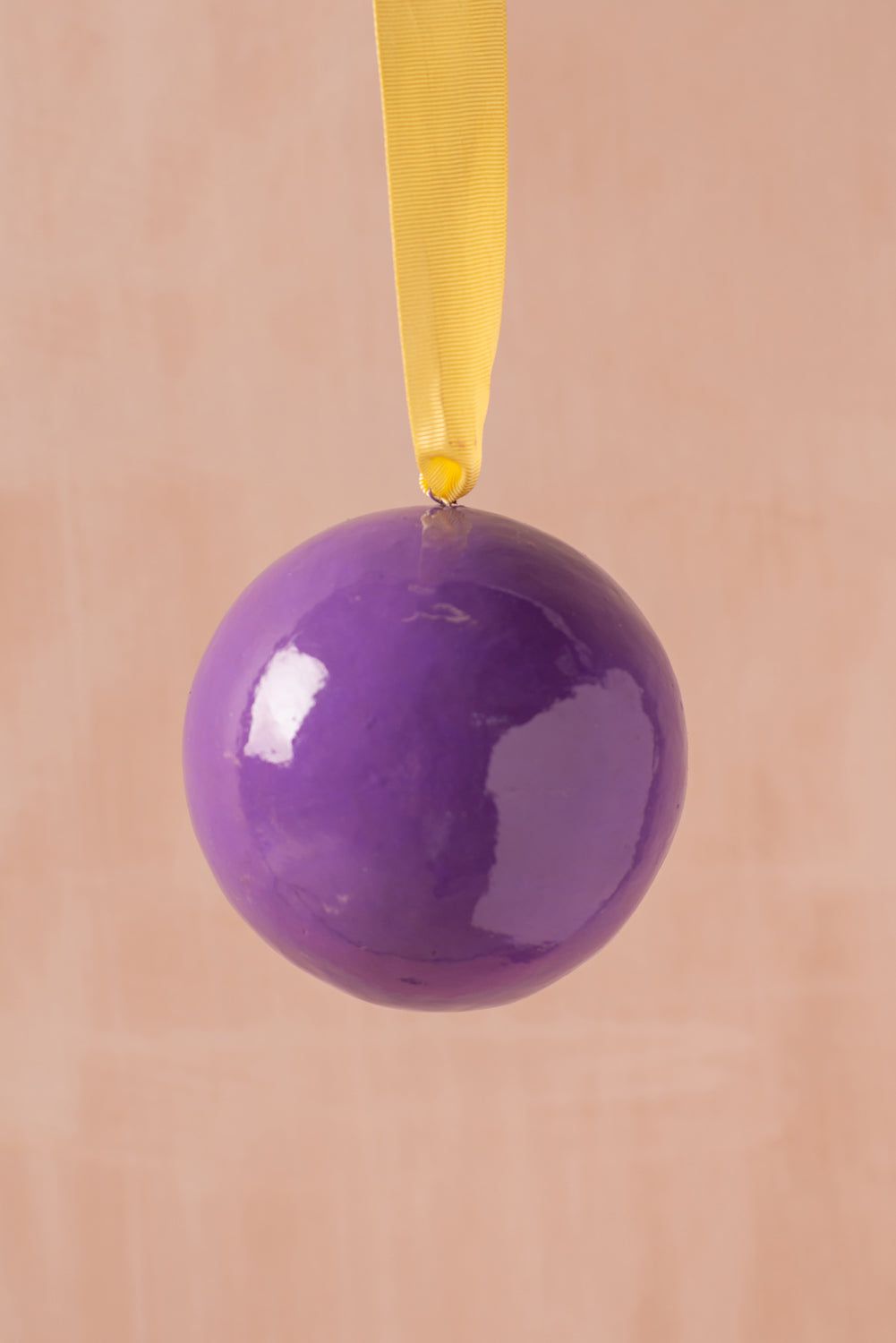 Ian Snow Ltd Purple and Yellow Colourblock Bauble