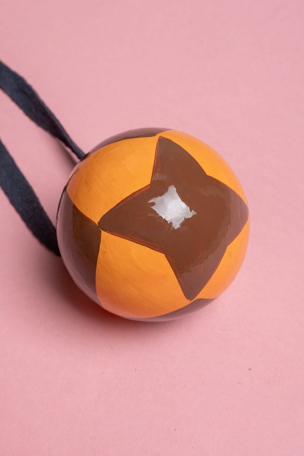 Ian Snow Ltd Russet & Caramel Harlequin Bauble