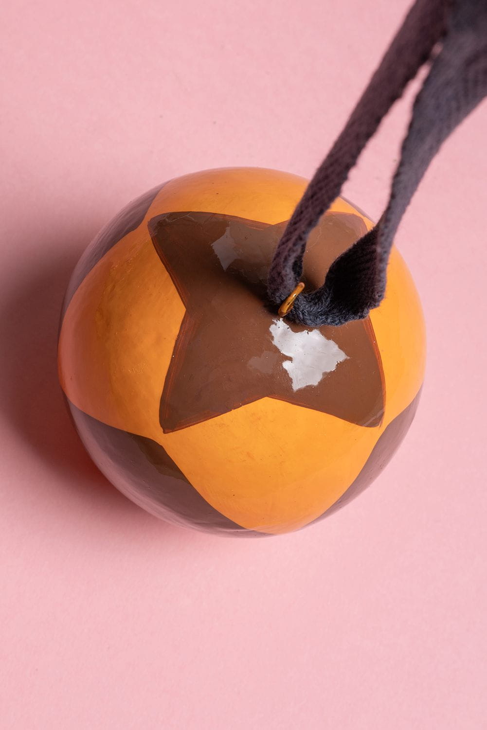 Ian Snow Ltd Russet & Caramel Harlequin Bauble