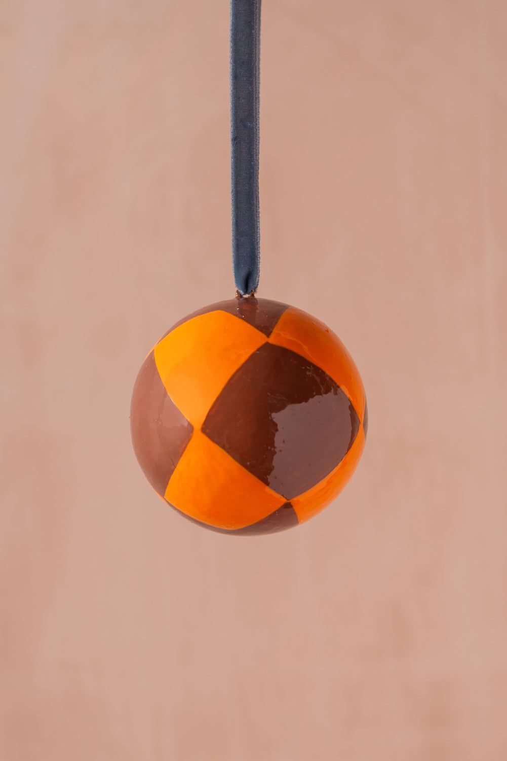 Ian Snow Ltd Russet & Caramel Harlequin Bauble