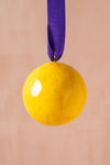 Ian Snow Ltd Yellow and Purple Colourblock Bauble