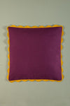 MYAKKA Muted Tones Block Colour Cotton Cushion Cover Aubergine / Unfilled