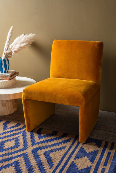 MYAKKA Honey Gold Velvet Upholstered Chair