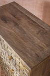 MYAKKA Block Design Mango Wood Chest of Drawers