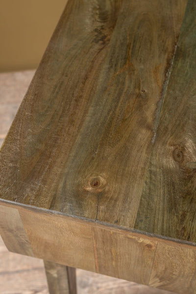 MYAKKA Block Design Mango Wood Console Table