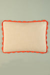 MYAKKA Rectangular Block Colour Cotton Cushion Cover Cream / Unfilled