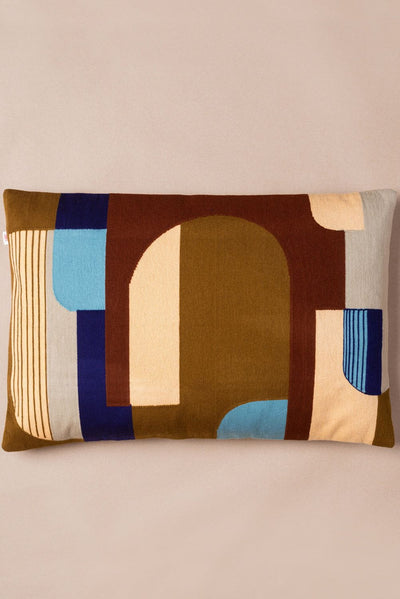 MYAKKA Moab Cotton Embroidered Cushion Cover