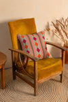 MYAKKA Pink and Green Wool Cushion Cover
