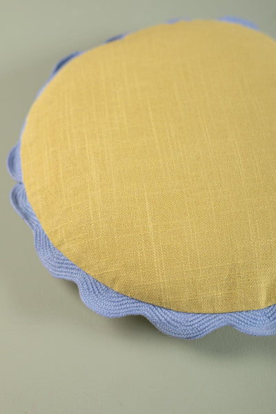 MYAKKA Round Block Colour Cotton Cushion Cover