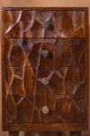 MYAKKA Carved Mango Wood Bedside Drawers