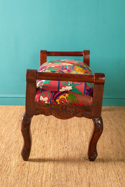 MYAKKA Ex Sample/Seconds Suzani Patchwork Bench - 3