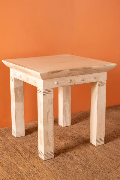MYAKKA Ex Sample/Seconds White Wooden Side Table