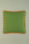 MYAKKA Muted Tones Block Colour Cotton Cushion Cover Fern / Unfilled