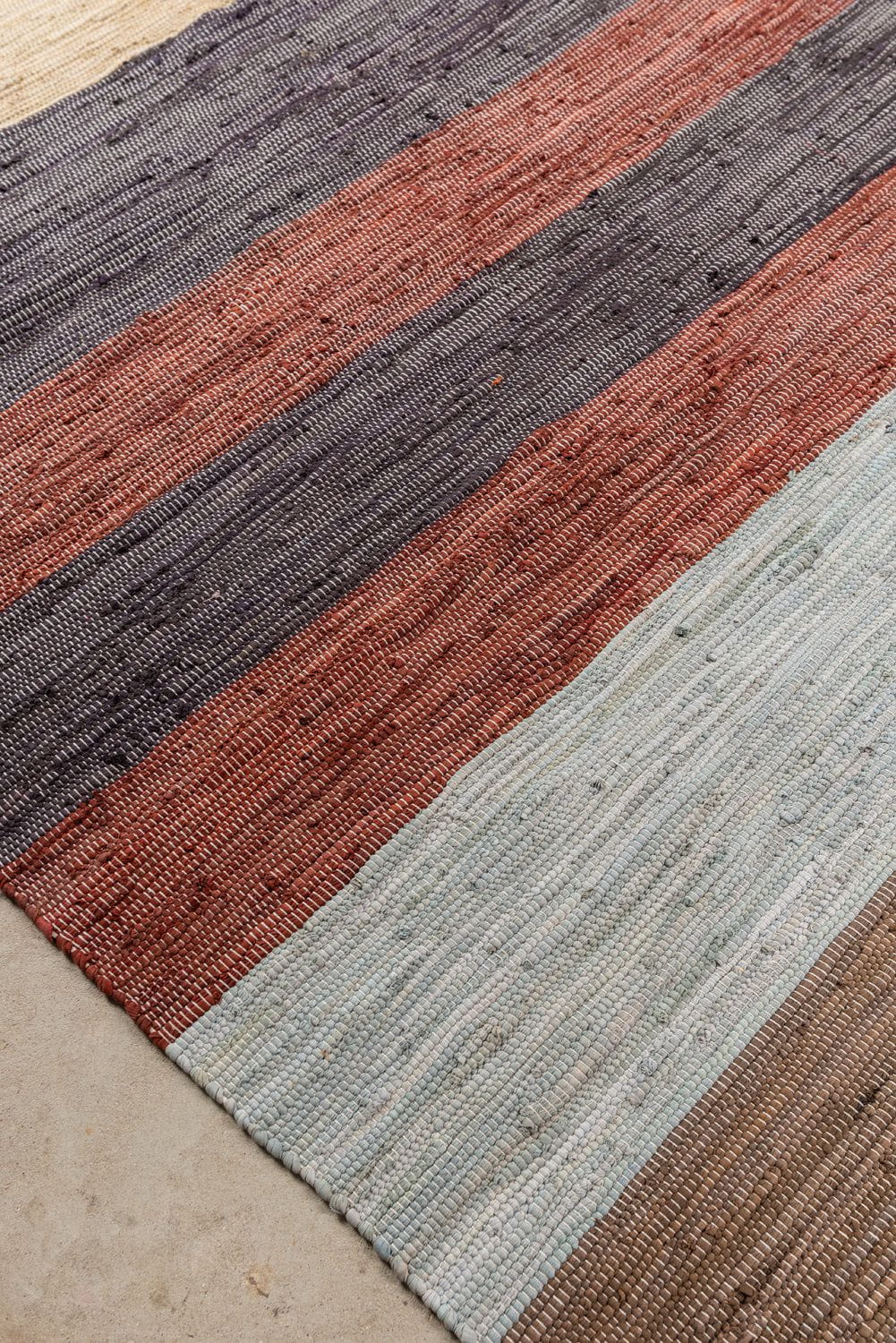 MYAKKA Hygge Tones Striped Large Recycled Rug