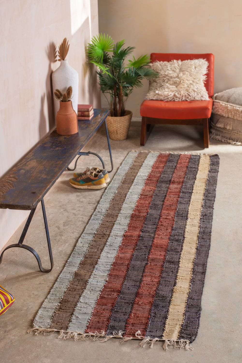 MYAKKA Hygge Tones Striped Recycled Runner Rug