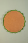 MYAKKA Round Block Colour Cotton Cushion Cover Rust / Unfilled