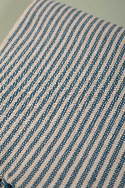 MYAKKA Blue Stripe Recycled Cotton Throw